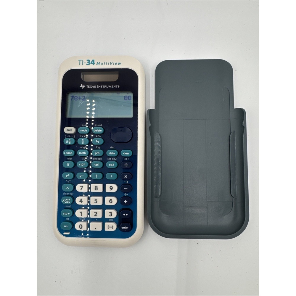 Texas Instruments TI-34 MultiView Scientific Calculator -‎ Blue/White Tested